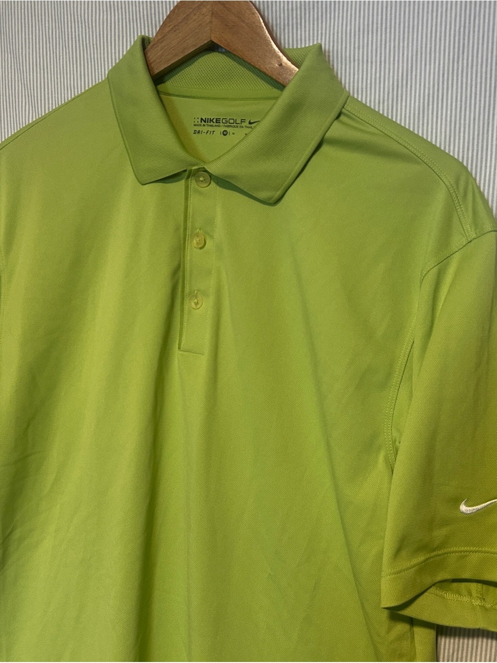 Nike Golf Men's Green Dri-FIT Knit Polo Shirt M Short Sleeve Regular Fit
